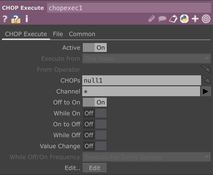 ChopExecute Script Serial Communication Network