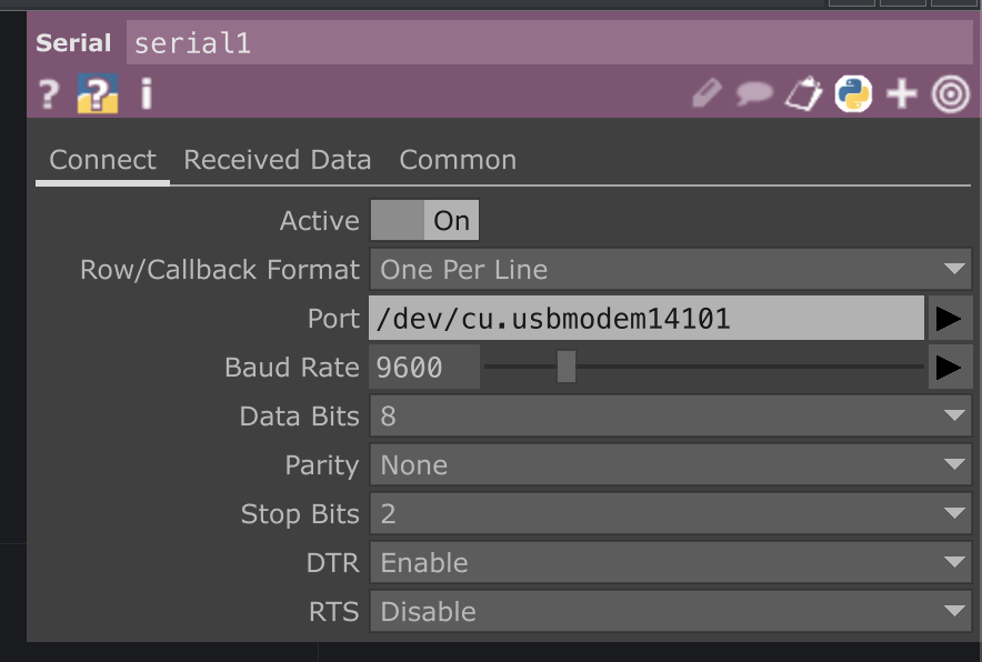 Serial Dat Parameters full Serial Dat Parameters full